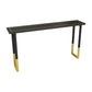 Glam Style Cocktail Bar Table 42-inch Height Wood Top Iron Frame Bar Table Clearhalo 'Bar Furniture' 'Bar Tables' 'bar_tables' 'Furniture' 'furniture_bar_tables' 'Kitchen & Dining Furniture' 'kitchen&dining_furn' 'kitchen' 1200x1200_8128f1d7-d2d7-4d72-ad4e-0657dda5e2a0