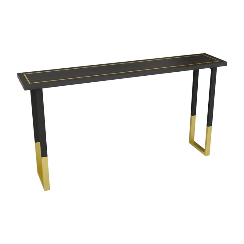 Glam Style Cocktail Bar Table 42-inch Height Wood Top Iron Frame Bar Table Clearhalo 'Bar Furniture' 'Bar Tables' 'bar_tables' 'Furniture' 'furniture_bar_tables' 'Kitchen & Dining Furniture' 'kitchen&dining_furn' 'kitchen' 1200x1200_8128f1d7-d2d7-4d72-ad4e-0657dda5e2a0