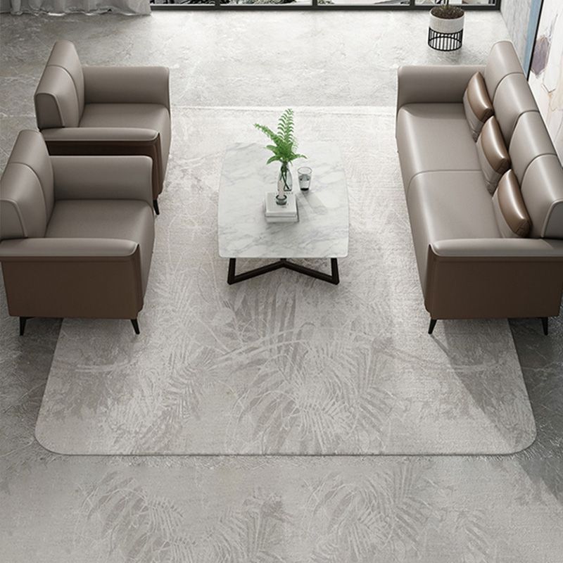 Faux Cuir évasé canapé contemporain canapé avec coussins