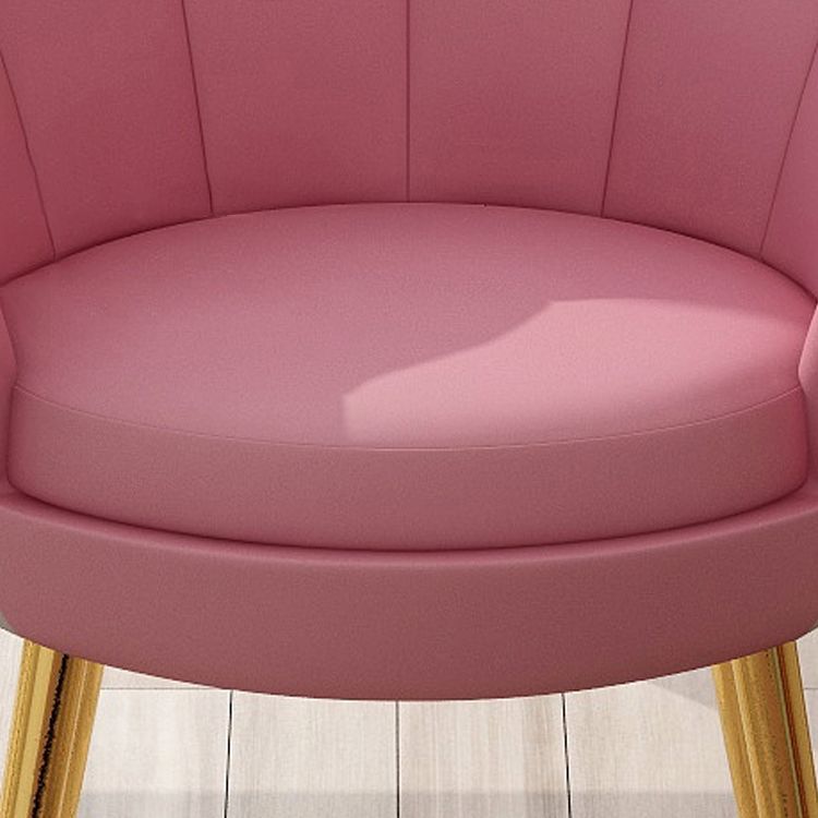 Scandinavian Style Metal Dining Chair Home Armless Cushion Crown Top Back Single Chair Clearhalo ' kitchen&dining_furn' 'Dining Chairs' 'Dining Tables & Seating' 'dining_chair' 'furn' 'furn_dining_chair' 'Furniture' 'furniture_dining_chair' 'Kitchen & Dining Furniture' 'kitchen' 1200x1200_81296c86-91aa-4de8-9bdd-dcefa87ec88c