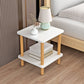 Contemporary Wooden Living Room Side Table 2-Tier with Storage