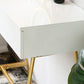 15.74" Wide Makeup Vanity Desk Bright White  Vanity Tables with 2 Storage Drawers