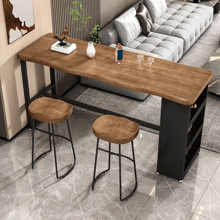 Tavolo da pranzo per btrollo da pranzo a base di bistrot in legno massiccio interno con conservazione