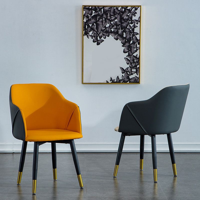 Industrial Arm Chair Solid Back Dining Room Chair for Kitchen Clearhalo 'Dining Chairs' 'Dining Tables & Seating' 'dining_chair' 'furn' 'furn_dining_chair' 'Furniture' 'Kitchen & Dining Furniture' 1200x1200_812ba8d5-3ceb-4053-a4ac-d75c5ea06063