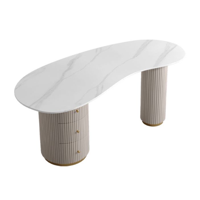 Glam Executive Desk Finition Finish Freeform Computer Bureau avec tiroirs