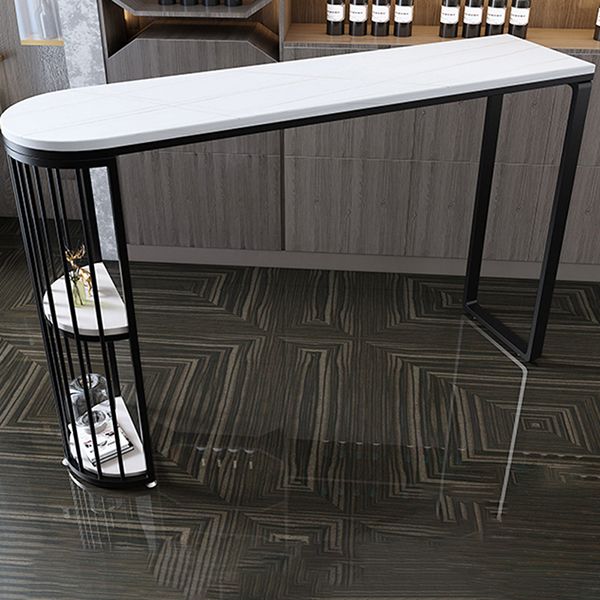 Tavolo da barre irregolare top in pietra tradizionale tavolo da bistrot di lusso con doppio piedistallo