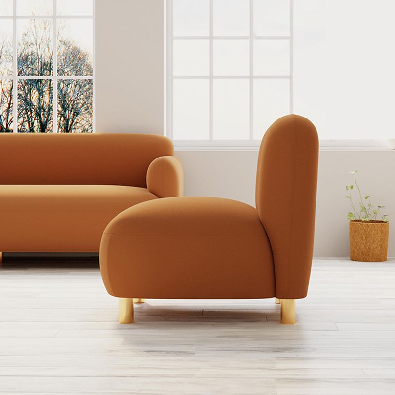 Contemporary Faux Leather Standard Sofa Square Arm Sofa for Living Room