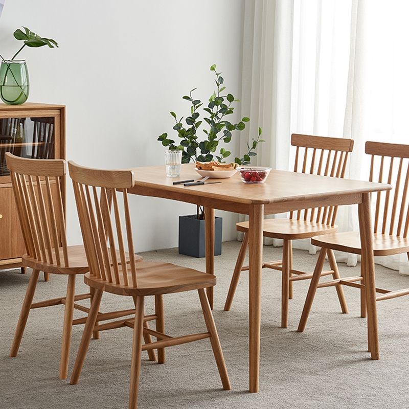 Modern Oak Wood Table in Nature Rectangle Dining Table with Wooden Base and 4 Legs Clearhalo ' dining_table' 'Dining Tables & Seating' 'Dining Tables' 'furn' 'furn_dining_table' 'Furniture' 'furniture_dining_table' 'Kitchen & Dining Furniture' 'kitchen&dining_furn' 'kitchen' 'kitchen_dining_table' 1200x1200_812da786-6c57-467e-a624-3247452a4b39