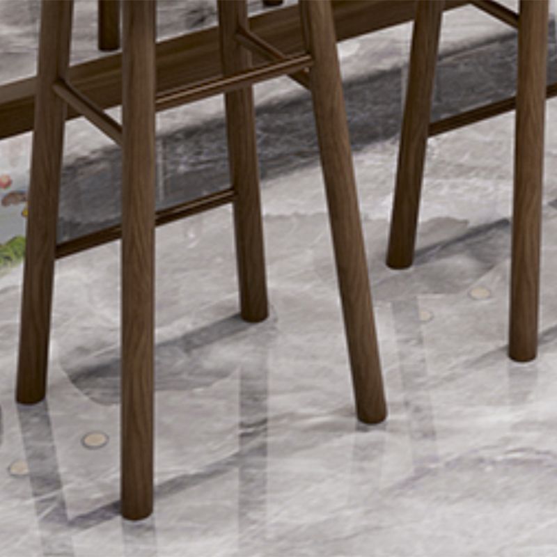 Contatore in legno massiccio e sgabelli da bar moderni sgabelli da banco marrone