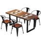 Brown Solid Wood Furniture with Chairs 1/2/3/5 Pcs Industrial Dinette Set Clearhalo 'Dining Room Sets' 'Dining Tables & Seating' 'dining_room_set' 'furn' 'furn_dining_room_set' 'Furniture' 'Kitchen & Dining Furniture' 1200x1200_812f6320-4368-47b8-8e3f-8816569de3cd