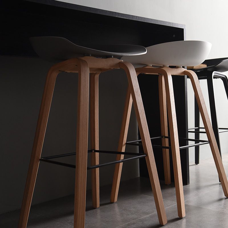 Modern Beech Bar Stool Backrest Bucket Counter Height Stool with Plastic Seat Clearhalo 'Bar Furniture' 'Bar Stools' 'bar_stools' 'furn' 'furn_bar_stools' 'furniture_bar_stools' 'Kitchen & Dining Furniture' 'kitchen&dining_furn' 'kitchen' 'kitchen_furn' Furniture' 1200x1200_8130bdd9-c4fb-4b7f-90b2-9b5282e6dd34