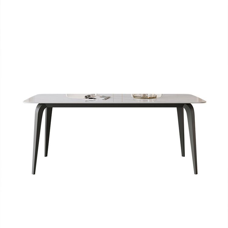 Medieval Modern Stone Dining Table 4 Legs Rectangle Table for Kitchen