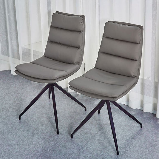 18 "幅の現代的なデスクチェアホイールなしフェイクレザーオフィスチェア