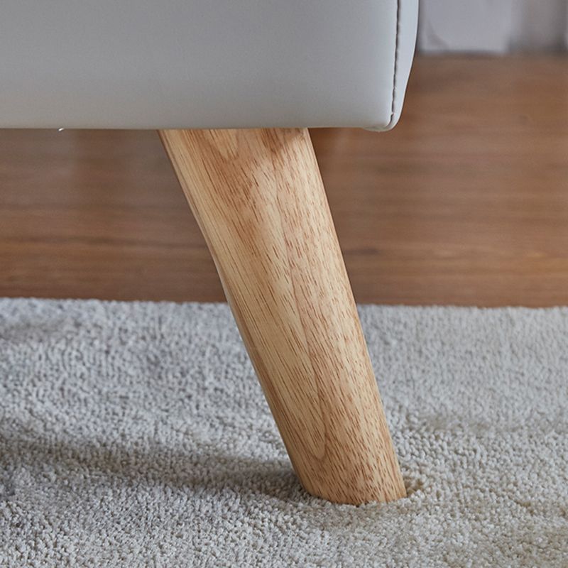 29.53 "Hアパート用の現代フェイクレザースロープアームソファソファ