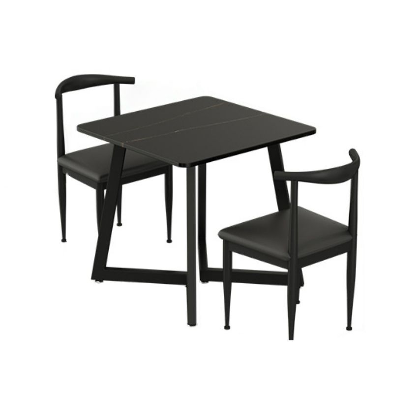 Modern 1/3/7 Pieces Dining Set Rectangle Stone Dining Table for Cafe Clearhalo 'Dining Room Sets' 'Dining Tables & Seating' 'dining_room_set' 'furn' 'furn_dining_room_set' 'Furniture' 'Kitchen & Dining Furniture' 1200x1200_8136fa5c-1963-418f-a27e-c4beaf1a5348