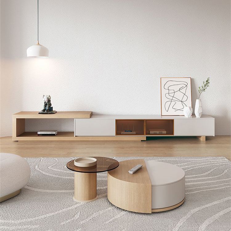 Modernism TV Console Solid Wood Media Console TV Stand with Drawer Clearhalo 'furn' 'furn_tv_stands_entertainment_centers' 'Furniture' 'Living Room Furniture' 'TV Stands & Entertainment Centers' 'TV Stands & Media Storage Furniture' 'tv_stands_entertainment_centers' 1200x1200_813929d3-aa58-43a7-b161-6716e96c5a60