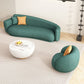 Green Sofa Solid Wood Water Resistant Seating for Living Room