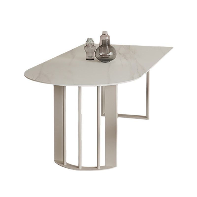 White Stone Top Dining Table Modern Dining Table with Sled Base Clearhalo ' dining_table' 'Dining Tables & Seating' 'Dining Tables' 'furn' 'furn_dining_table' 'Furniture' 'furniture_dining_table' 'Kitchen & Dining Furniture' 'kitchen&dining_furn' 'kitchen' 'kitchen_dining_table' 1200x1200_813aaff5-65bc-40eb-a5bc-657cd8a46f26
