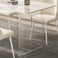 Sintered Stone Dining Table Modern White Dining Table with Acrylic Base Clearhalo 'Dining Tables & Seating' 'Dining Tables' 'dining_table' 'furn' 'furn_dining_table' 'Furniture' 'Kitchen & Dining Furniture' 1200x1200_813b5387-e5e5-47aa-9699-2f02e639c623