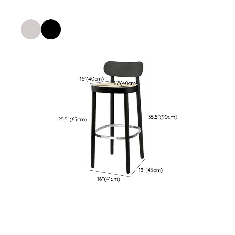 Contemporary Style Wood Counter Chair Footrest Counter Stool for Restaurant Clearhalo 'Bar Furniture' 'Bar Stools' 'bar_stools' 'furn' 'furn_bar_stools' 'Furniture' 'Kitchen & Dining Furniture' 1200x1200_813c84f4-e3cb-4af6-b0dc-1eba4e8223a1
