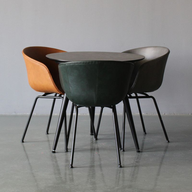 Industrial Meeting Room Arm Chair Matte Finish Solid Back Dining Chair (Set of 2) Clearhalo ' kitchen&dining_furn' 'Dining Chairs' 'Dining Tables & Seating' 'dining_chair' 'furn' 'furn_dining_chair' 'Furniture' 'furniture_dining_chair' 'Kitchen & Dining Furniture' 'kitchen' 1200x1200_813d7721-6bc2-4dc3-9a36-6681d5c6147f