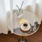 Clear Acrylic Round End Table 20" Tall Pedestal Sofa Side Accent Table Clearhalo 'Coffee & Accent Tables' 'End & Side Tables' 'end_side_tables' 'furn' 'furn_end_side_tables' 'Furniture' 'Living Room Furniture' 1200x1200_813dfbd4-9124-47da-b00d-5c36c9c4b6fc