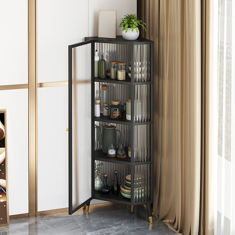 Metal Industrial Curio Cabinet Glass Doors Display Cabinet for Living Room, 16"L X 16"W Clearhalo 'Display & China Cabinets' 'display_china_cabinets' 'furn' 'furn_display_china_cabinets' 'Furniture' 'Kitchen & Dining Furniture' 1200x1200_813e02ad-b0e9-4a8b-aa1c-df1c30505986
