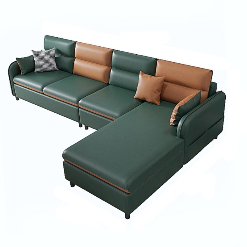 Modern Right Hand Facing Sofa Square Arm Modular Sectional with for Four People Clearhalo 'furn' 'furn_sectionals' 'Furniture' 'furniture_sectionals' 'kitchen' 'kitchen_sectionals' 'Living Room Furniture' 'Sectionals' 1200x1200_813e75dd-e19f-41e9-a245-a32c6019ae3e
