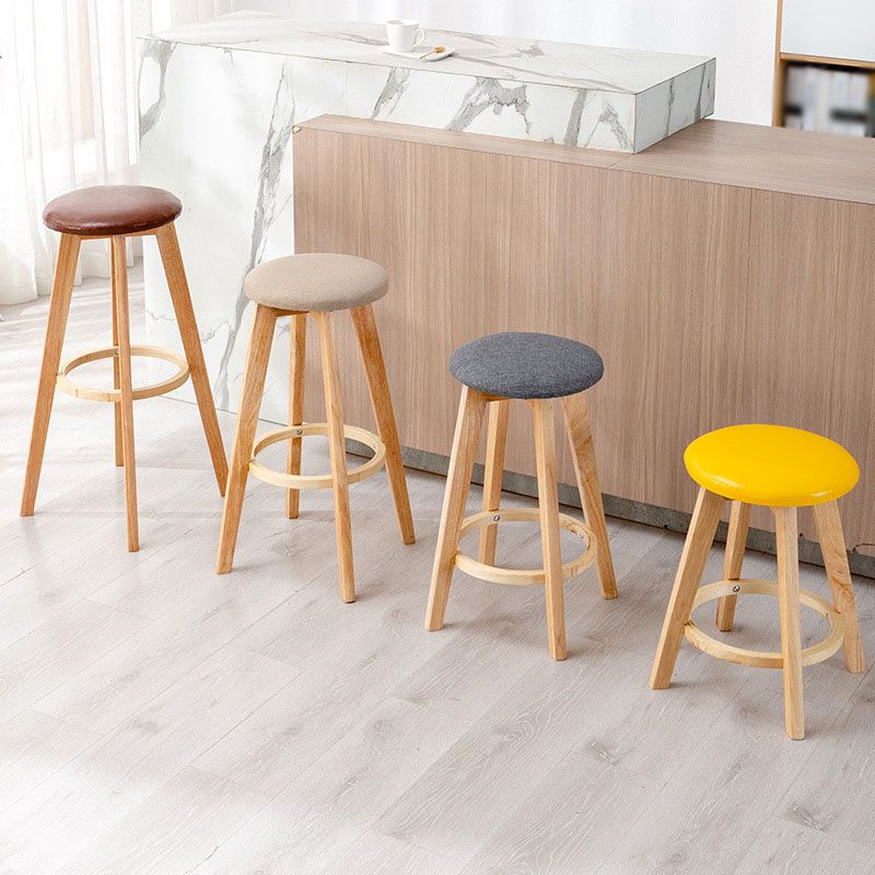 Scandinavian Matte Finish Solid Wood Bar Stool Restaurant Footrest Stool Clearhalo 'Bar Furniture' 'Bar Stools' 'bar_stools' 'furn' 'furn_bar_stools' 'Furniture' 'furniture_bar_stools' 'Kitchen & Dining Furniture' 1200x1200_813f0525-a385-486d-8015-83270af34bf2