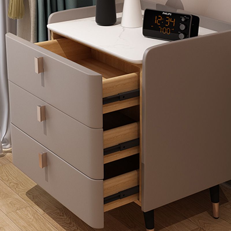 Glam Drawers Included Accent Table Nightstand 22.5" Tall with Legs Clearhalo 'Bedroom Furniture' 'furn' 'furn_night_stand' 'Furniture' 'night_stand' 'Nightstands' 1200x1200_813fae83-a911-4216-8e43-68fe678e4369