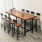 Industrial 1/2/9 Pieces Solid Wood Bar Table Set Fixed Bistro Set for Home Use Clearhalo 'Bar Furniture' 'furn' 'furn_home_bar_bar_sets' 'Furniture' 'Home Bars & Bar Sets' 'home_bar_bar_sets' 'Kitchen & Dining Furniture' 1200x1200_8140ac8f-04b4-4e5a-abf1-9c3611ed4712