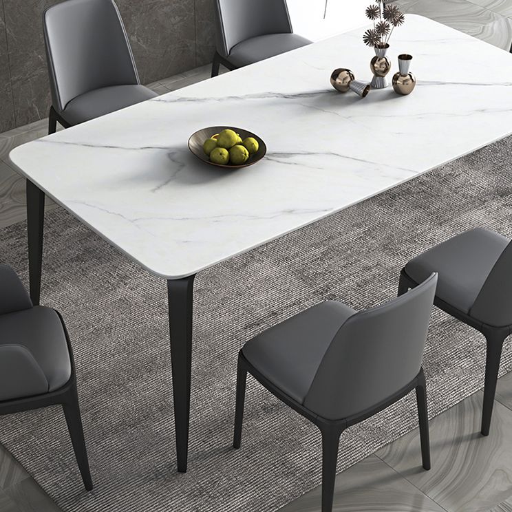 Sintered Stone Top Table for Restaurant Industrial Dining Table with 4 Legs Clearhalo ' dining_table' 'Dining Tables & Seating' 'Dining Tables' 'furn' 'furn_dining_table' 'Furniture' 'furniture_dining_table' 'Kitchen & Dining Furniture' 'kitchen&dining_furn' 'kitchen' 'kitchen_dining_table' 1200x1200_8140f736-3392-4a88-89fb-25b8466e405e