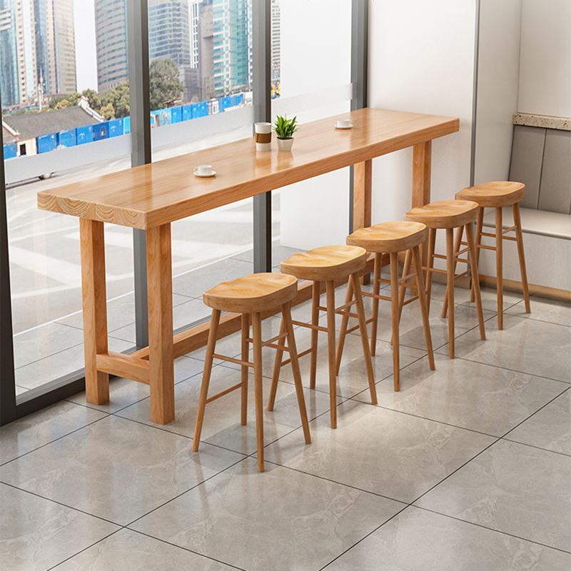 Ensemble de Table de Bar marron moderne, 1/6/11 pièces, ensemble de Bar en bois massif pour l'intérieur
