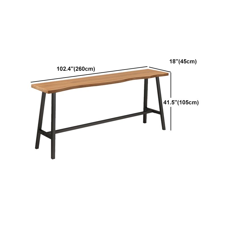 1/4 stukken industriële rechthoekige pubtafel set houten toonbanktafel met rugloze krukken