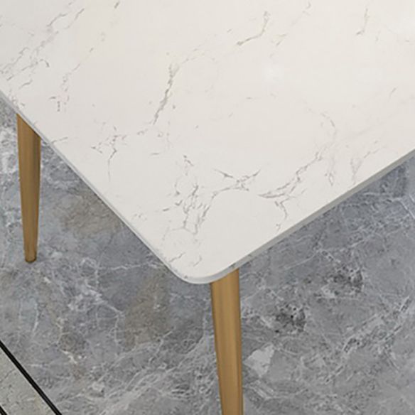 Scandinavian Style Sintered Stone Dining Table Set White Rectangle Home Use Dining Set Clearhalo 'Dining Room Sets' 'Dining Tables & Seating' 'dining_room_set' 'furn' 'furn_dining_room_set' 'Furniture' 'furniture_dining_room_set' 'Kitchen & Dining Furniture' 'kitchen&dining_furn' 'kitchen' 1200x1200_81445e59-ccbf-494a-a1ea-a2d9597bcbad