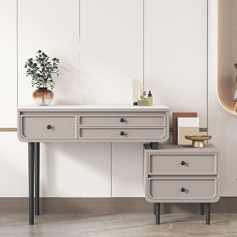 Glam Make -up Eitelkeitstisch mit Schieferoberteil, fester Holzverkederstisch