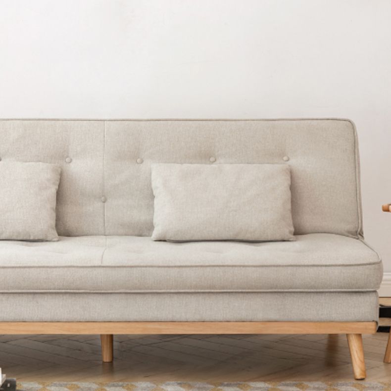 Adjustable Sofa Bed Linen Sofa without Arm in Soid Wood Tufted Sofa