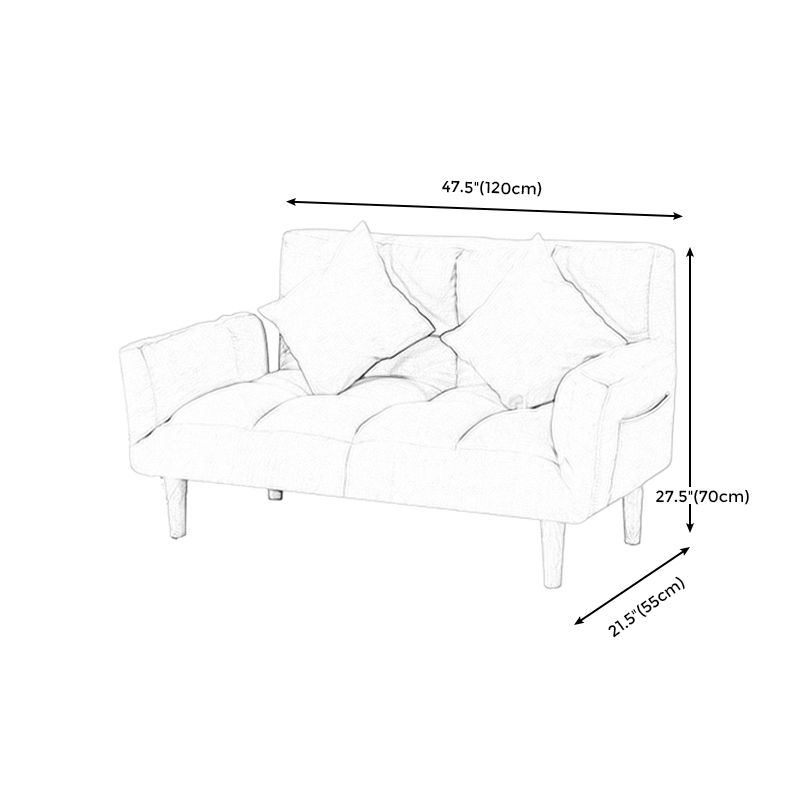 コンテンポラリーコンバーチブルソファカウチスクエアアームビスケットバックソファベッド