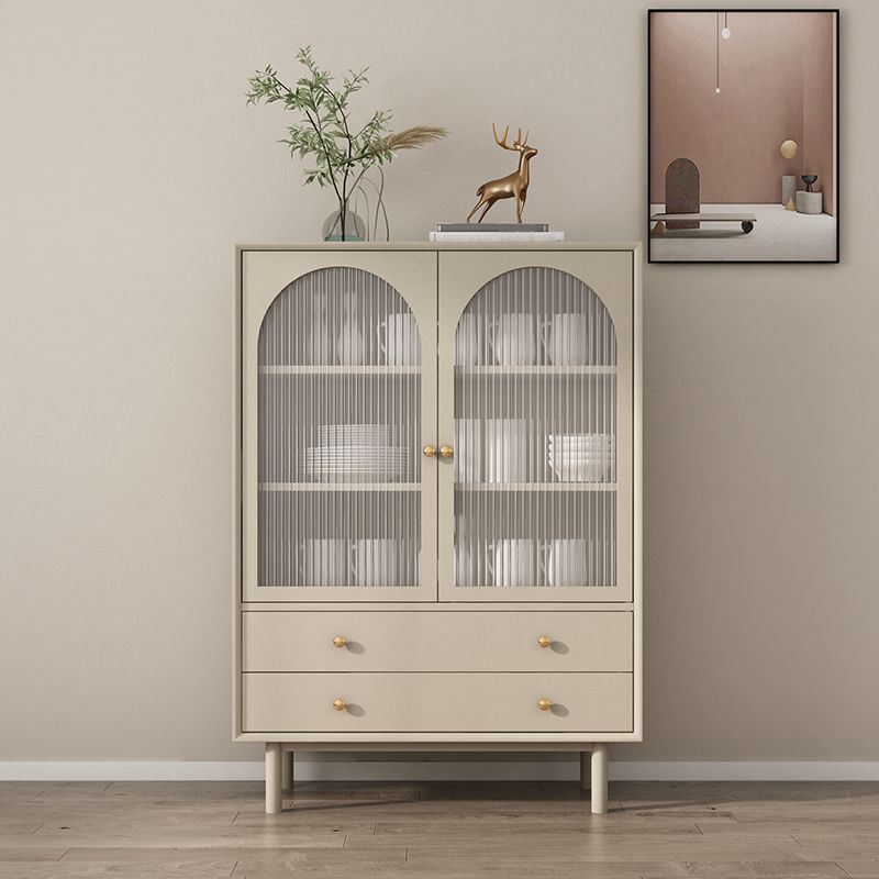 Contemporary Solid Wood Accent Cabinet Beige 2/4-Drawer Chest with Rattan Accent Clearhalo 'Cabinets & Chests' 'cabinets_chests' 'furn' 'furn_cabinets_chests' 'Furniture' 'Living Room Furniture' 1200x1200_814820de-cccd-4662-b8d7-a2262209b484