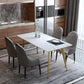 Glam Dining Table Set 1/2/5/6/7 Pieces Sintered Stone Dining Set Clearhalo 'Dining Room Sets' 'Dining Tables & Seating' 'dining_room_set' 'furn' 'furn_dining_room_set' 'Furniture' 'Kitchen & Dining Furniture' 1200x1200_8148721b-90fb-41fb-81a1-e6c9a4eb5984