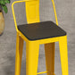 Yellow Iron Wood Bar Stool Industrial Style Low Back 29.53" Counter Stool with Square Seat Clearhalo 'Bar Furniture' 'Bar Stools' 'bar_stools' 'furniture_bar_stools' 'Kitchen & Dining Furniture' 'kitchen&dining_furn' 'kitchen' 'kitchen_furn' Furniture' 1200x1200_81488c1c-f36c-465f-88ac-1dac6fefc8b2