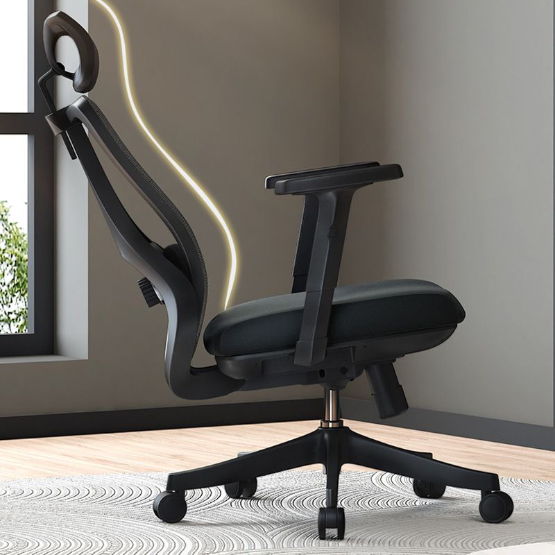 Black / Grey Mesh Office Chair Nylon Frame Rotatable Desk Chair with Wheels Clearhalo 'furn' 'furn_office_chair' 'Furniture' 'Office Chairs' 'Office Furniture' 'office_chair' 1200x1200_8149ace0-8d4d-4f1f-a81a-13153ccd1ba0