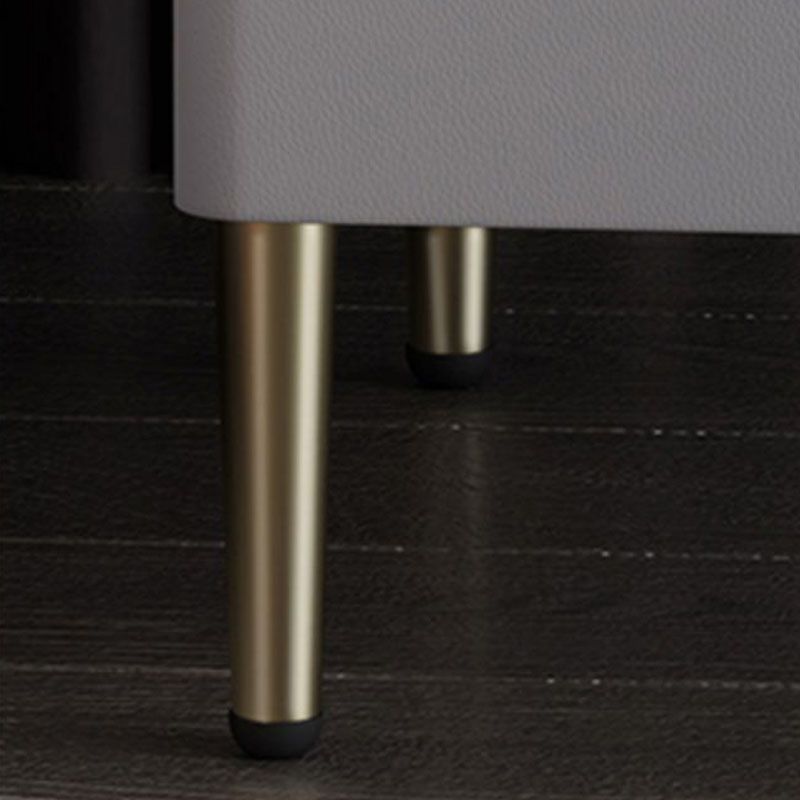 Gabinete de cama de piedra contemporáneo con 2 cajones de madera para dormitorio