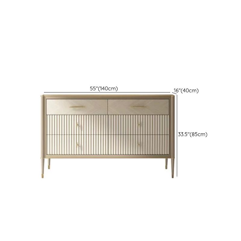 Glam Style Brown Solid Wood Buffet Table 6 Drawer Buffet Sideboard Clearhalo 'buffet_sideboard' 'Buffets & Sideboards' 'furn' 'furn_buffet_sideboard' 'Furniture' 'Kitchen & Dining Furniture' 1200x1200_814a674c-947b-4e3a-8c39-c2d3e24bcc80