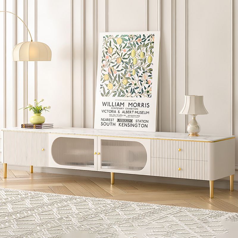 Modern TV Console Stone Media Console TV Stand with 2 Drawers Clearhalo 'furn' 'furn_tv_stands_entertainment_centers' 'Furniture' 'Living Room Furniture' 'TV Stands & Entertainment Centers' 'TV Stands & Media Storage Furniture' 'tv_stands_entertainment_centers' 1200x1200_814b310a-dbda-423a-853b-02af223e4385