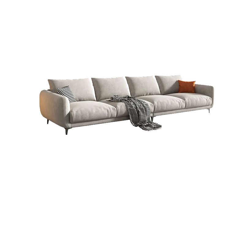 Sièges contemporains beige avec oreillers canapé de bras carré pour le salon