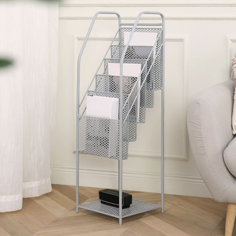 Modern Metal Bookshelf Geometric Closed Back Bookcase in Burnish Clearhalo 'Bookcases' 'furn' 'furn_bookcases' 'Furniture' 'Office Furniture' 1200x1200_814cca7b-571c-4190-ae3c-e3f5eda016d2