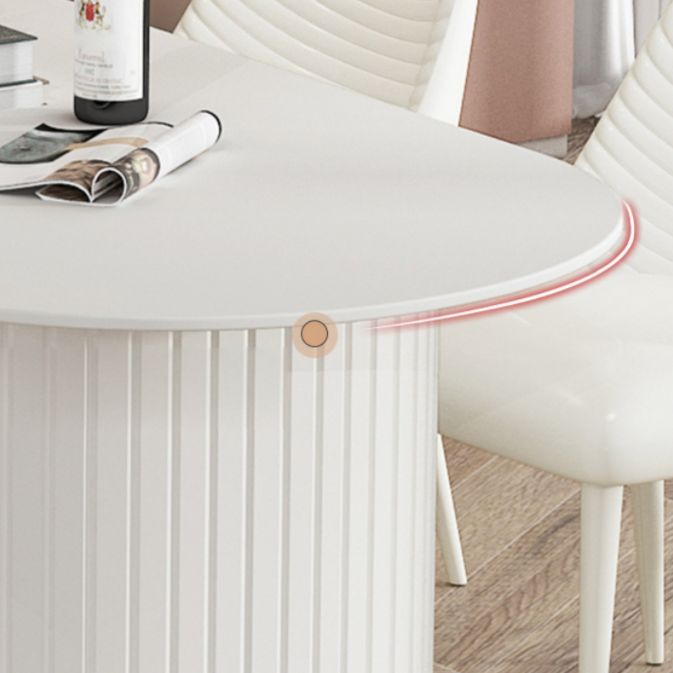Modern Stone Top Dinette Table Solid Wood Double Pedestal Table in White Clearhalo 'Dining Tables & Seating' 'Dining Tables' 'dining_table' 'furn' 'furn_dining_table' 'Furniture' 'furniture_dining_table' 'Kitchen & Dining Furniture' 'kitchen' 'kitchen_dining_table' 1200x1200_814cfc3d-9b34-40b6-be8f-2b527973f4e5