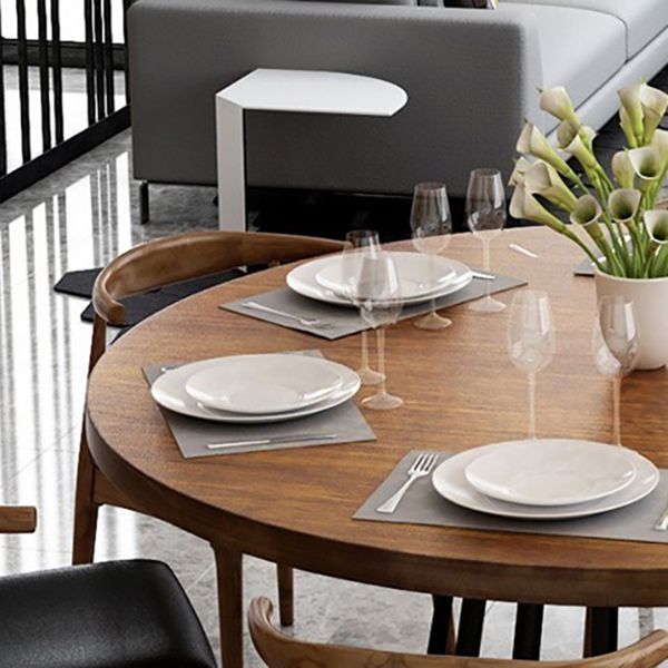 Round Table Contemporary Style Solid Wood Dining Table for Home Kitchen