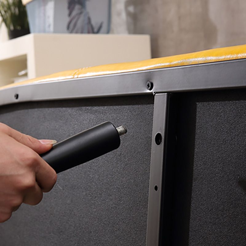 Contemporary Faux Leather Accent Chair Fixed Back Barrel Accent Chair Clearhalo 'Accent Chairs' 'accent_chairs' 'Chairs & Seating' 'furn' 'furn_accent_chairs' 'Furniture' 'Living Room Furniture' 1200x1200_814e146a-a78b-4fb7-9c08-4eab128d7d0f